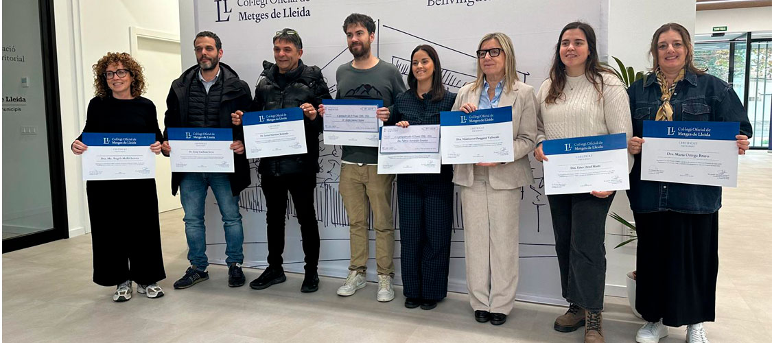 El Col·legi de Metges de Lleida lliura els IV Premis COMLL per incentivar la recerca en l’Atenció Primària' data-no-retina=